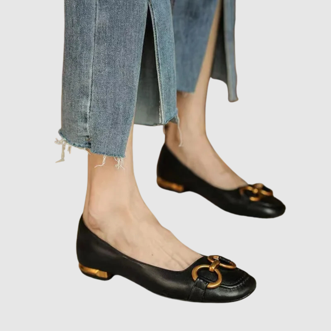 Marie™ | Cuir Ballerines de Soirée