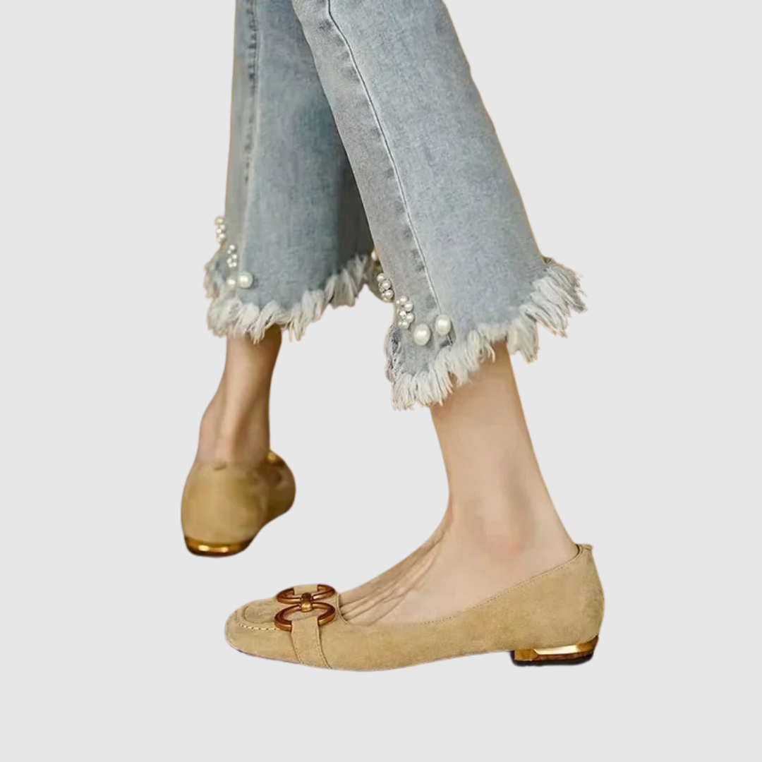 Marie™ | Cuir Ballerines de Soirée