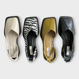 Similicuir Mocassins avec Talon Élastique