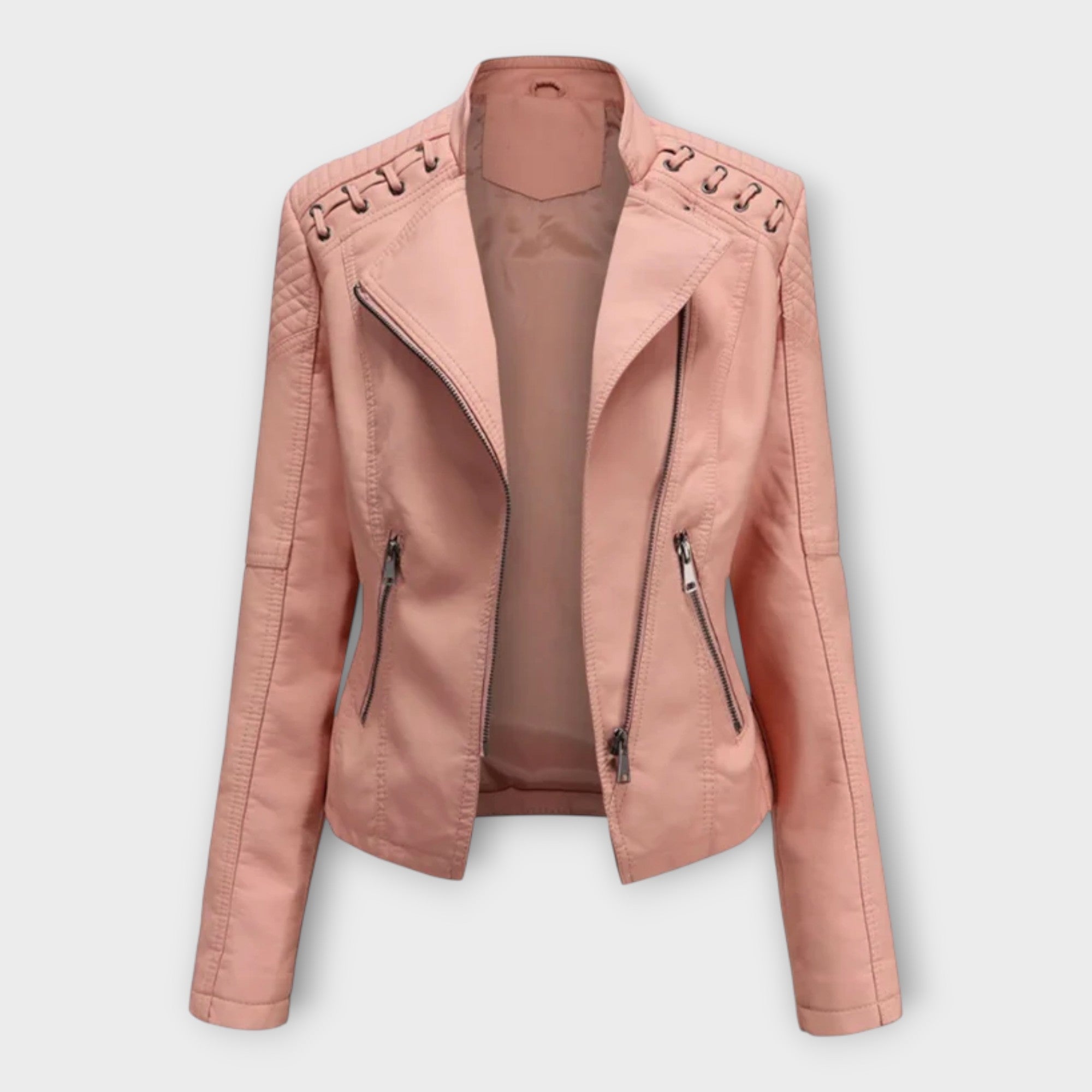 Veste en Cuir Contemporaine au Design Élégant et Raffinement Intemporel