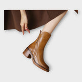 Ankle Boots avec Design Élégant et Détail de Zip