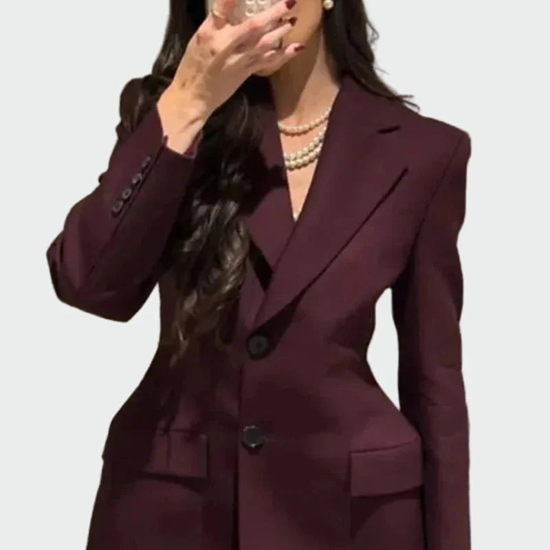 Veste Élégante avec Détails Imprimés et Boutons