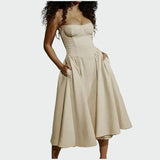 Maxi Robe Satinée à Fines Bretelles