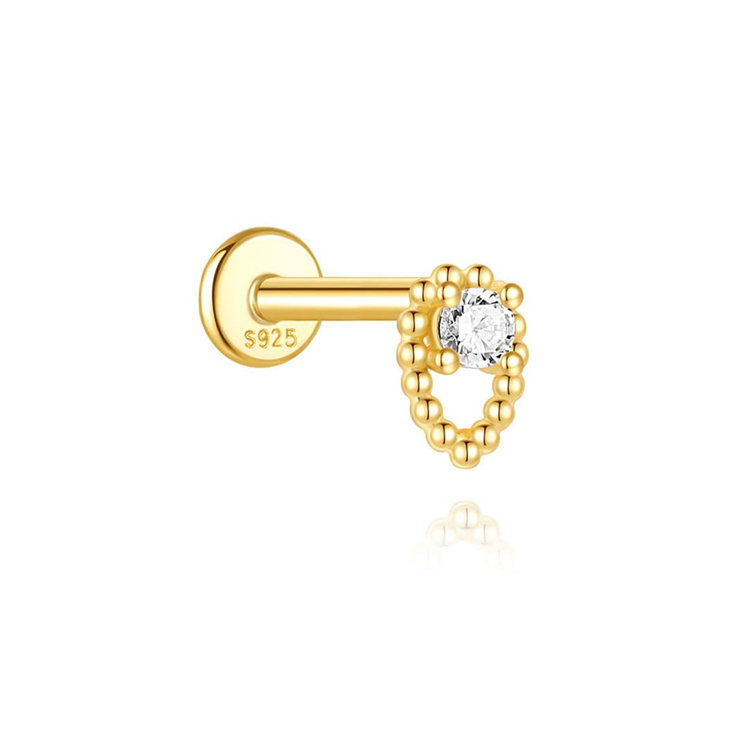 Marlena – Boucles d'oreilles en or au éclat radieux.