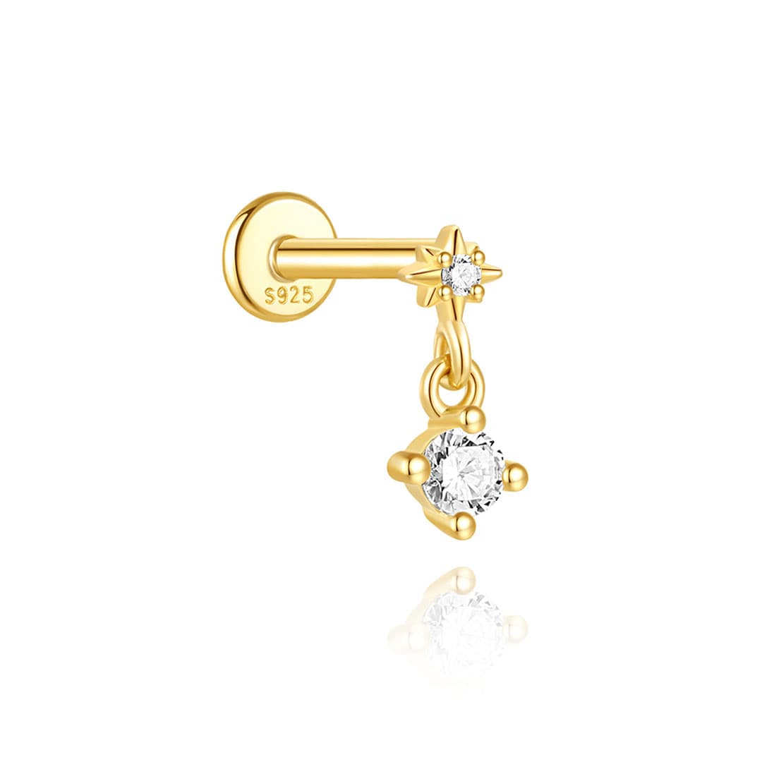 Marlena – Boucles d'oreilles en or au éclat radieux.
