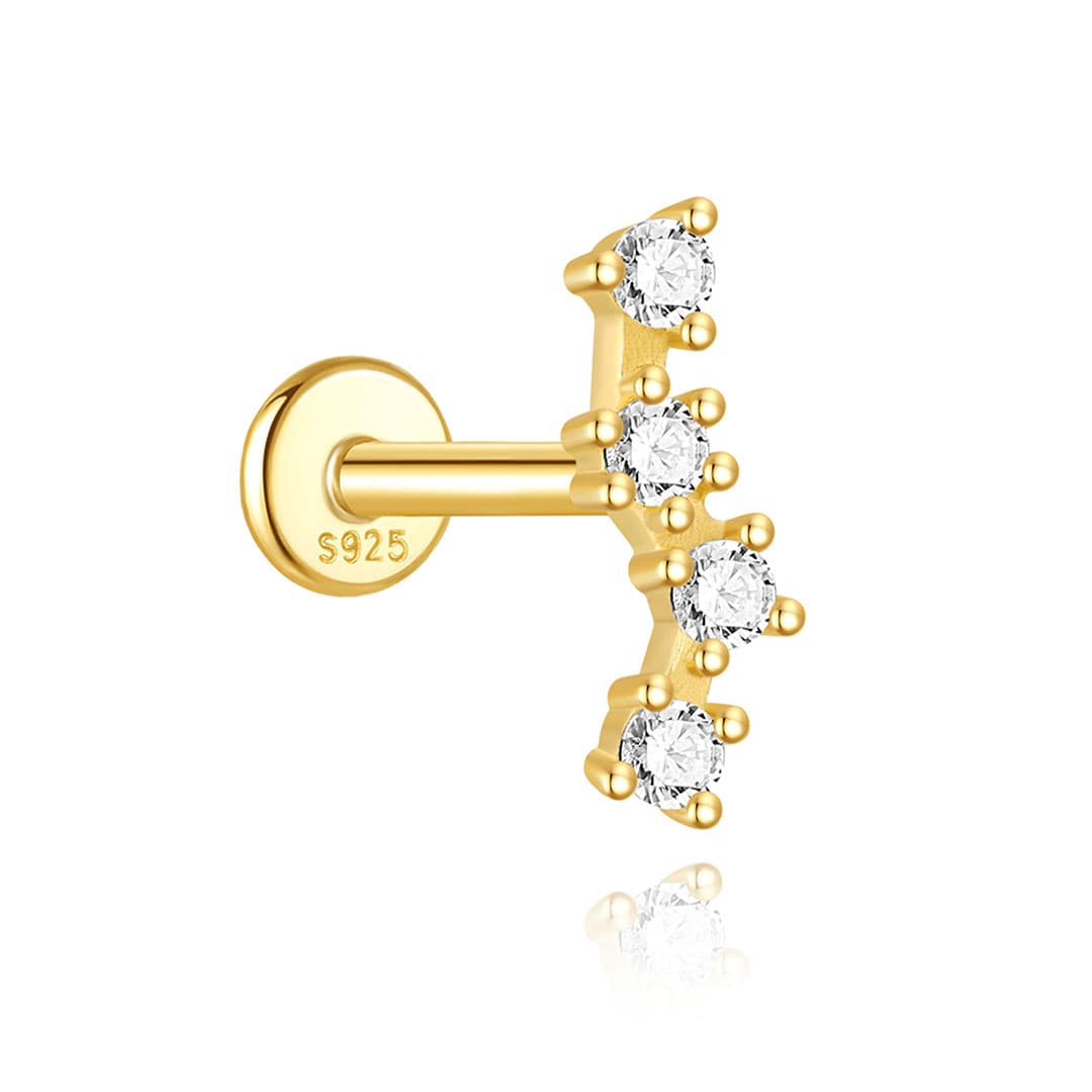 Marlena – Boucles d'oreilles en or au éclat radieux.