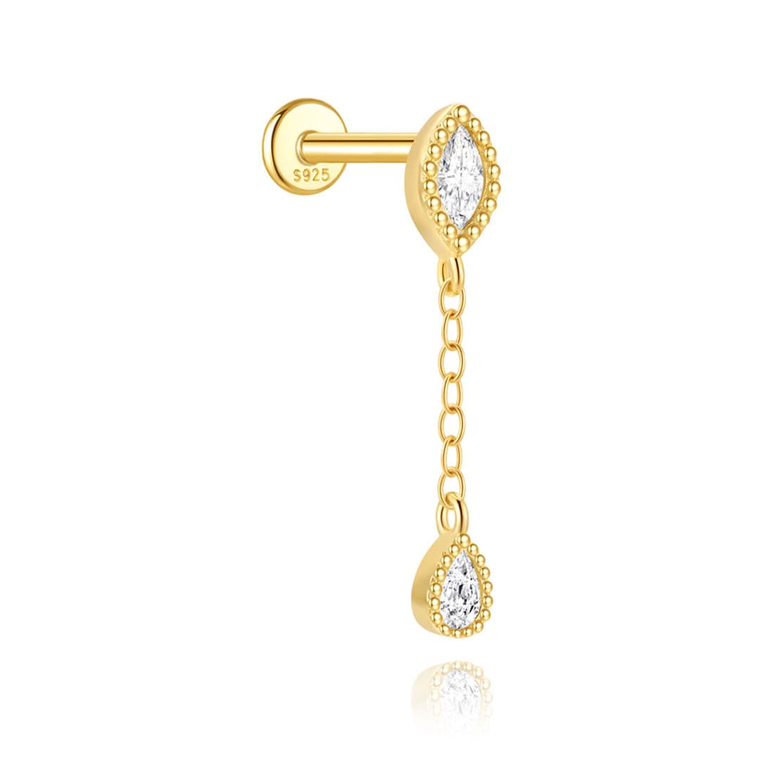 Marlena – Boucles d'oreilles en or au éclat radieux.