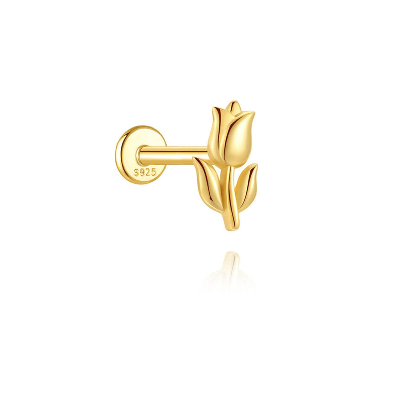 Elisa – Boucles d'oreilles dorées au design géométrique.