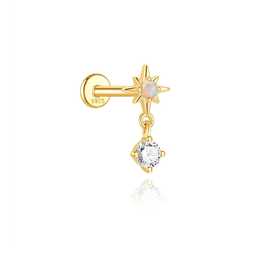 Kateřina – Boucles d'oreilles en or délicates et mobiles.