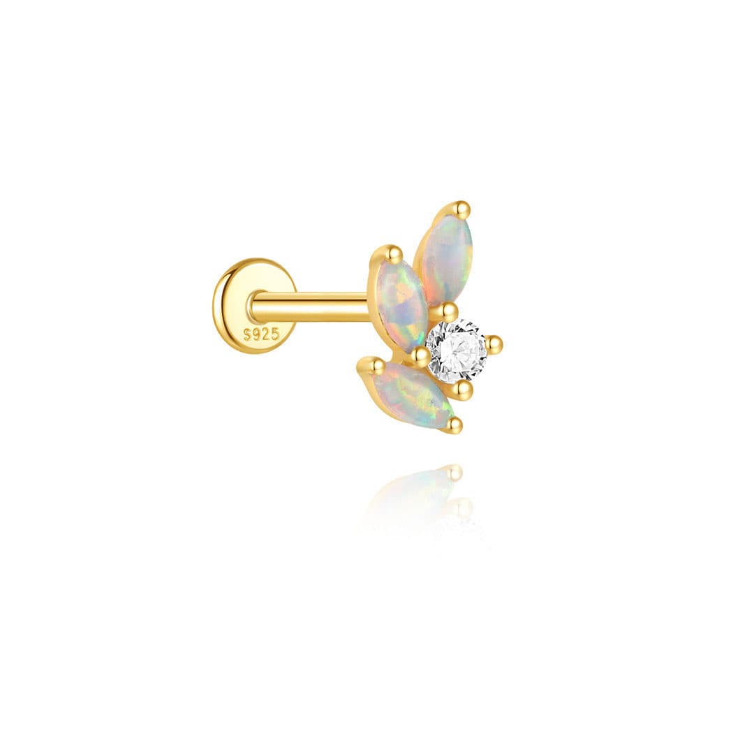Kateřina – Boucles d'oreilles en or délicates et mobiles.
