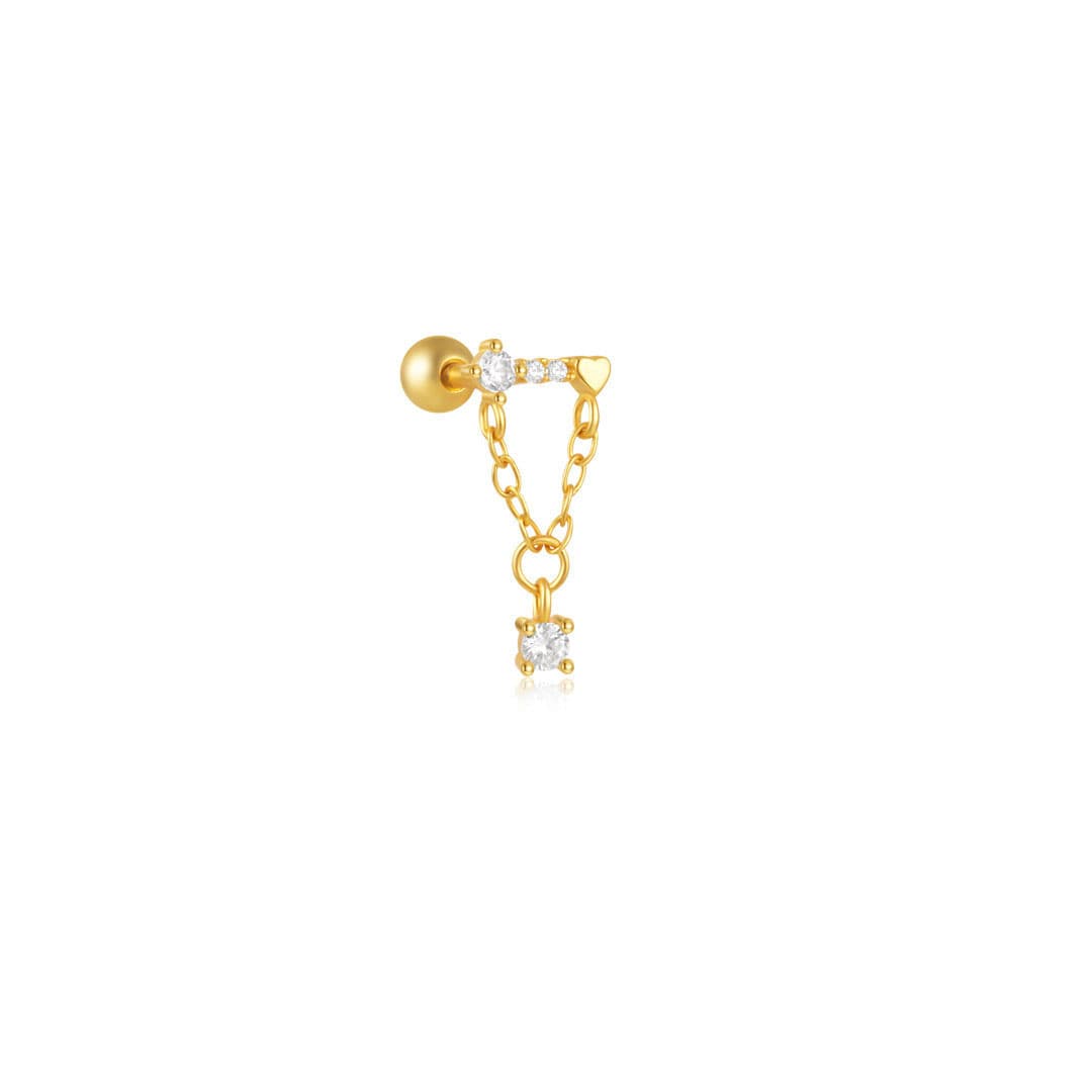 Helena – Boucles d'oreilles en or à la silhouette élégante