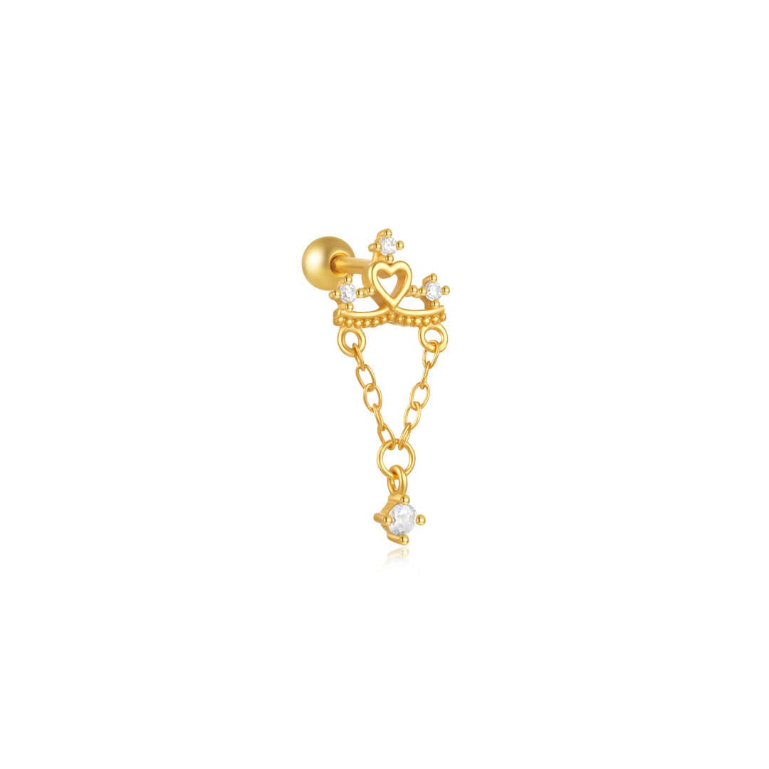 Helena – Boucles d'oreilles en or à la silhouette élégante