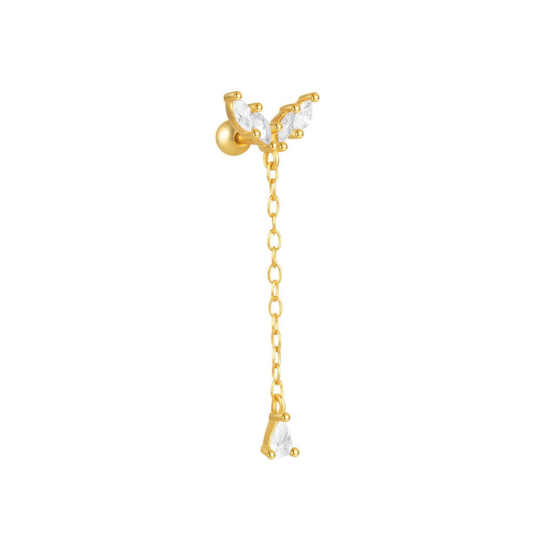 Carla – Boucles d'oreilles en or au design délicat.