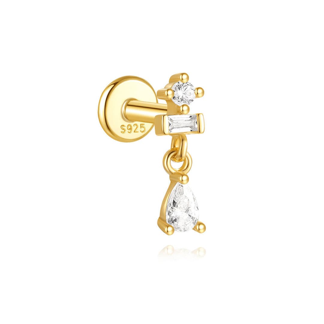 Ronja – Boucles d'oreilles dorées au scintillement délicat.
