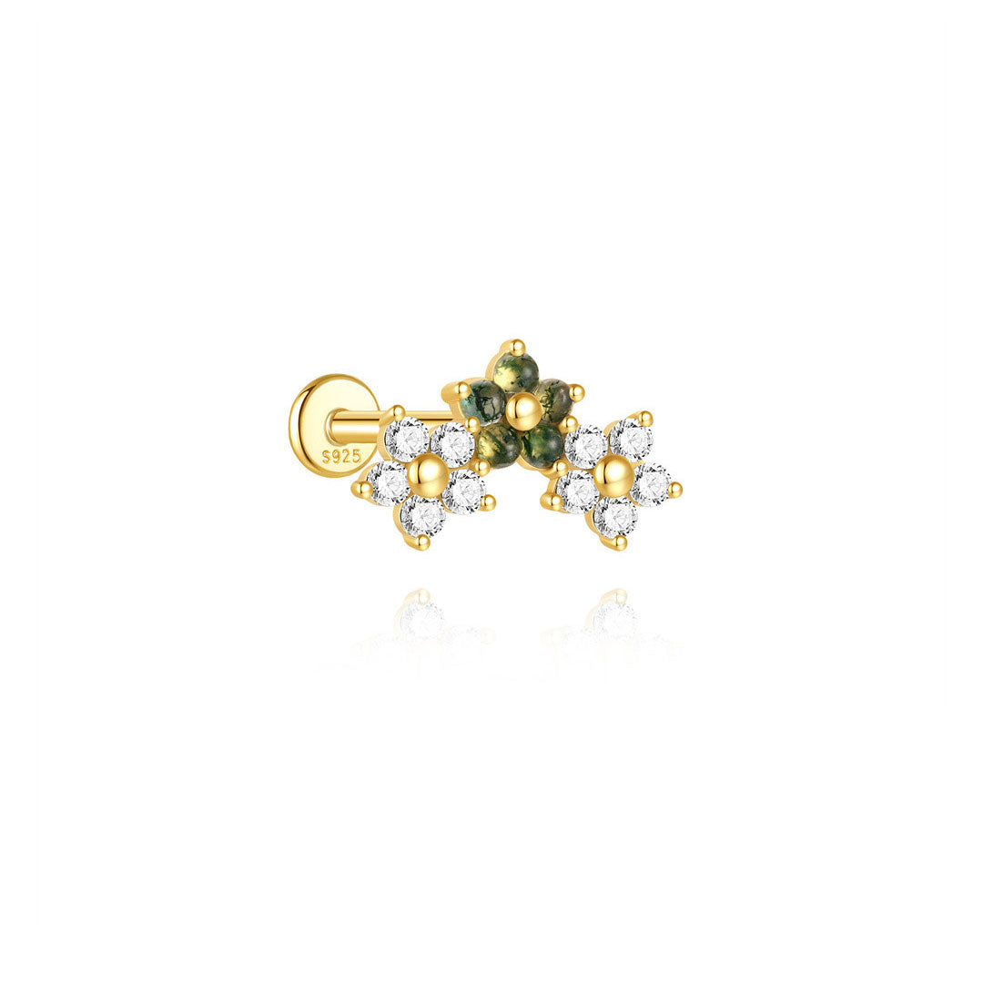 Annika – Boucles d'oreilles en or au design élégant et contemporain.