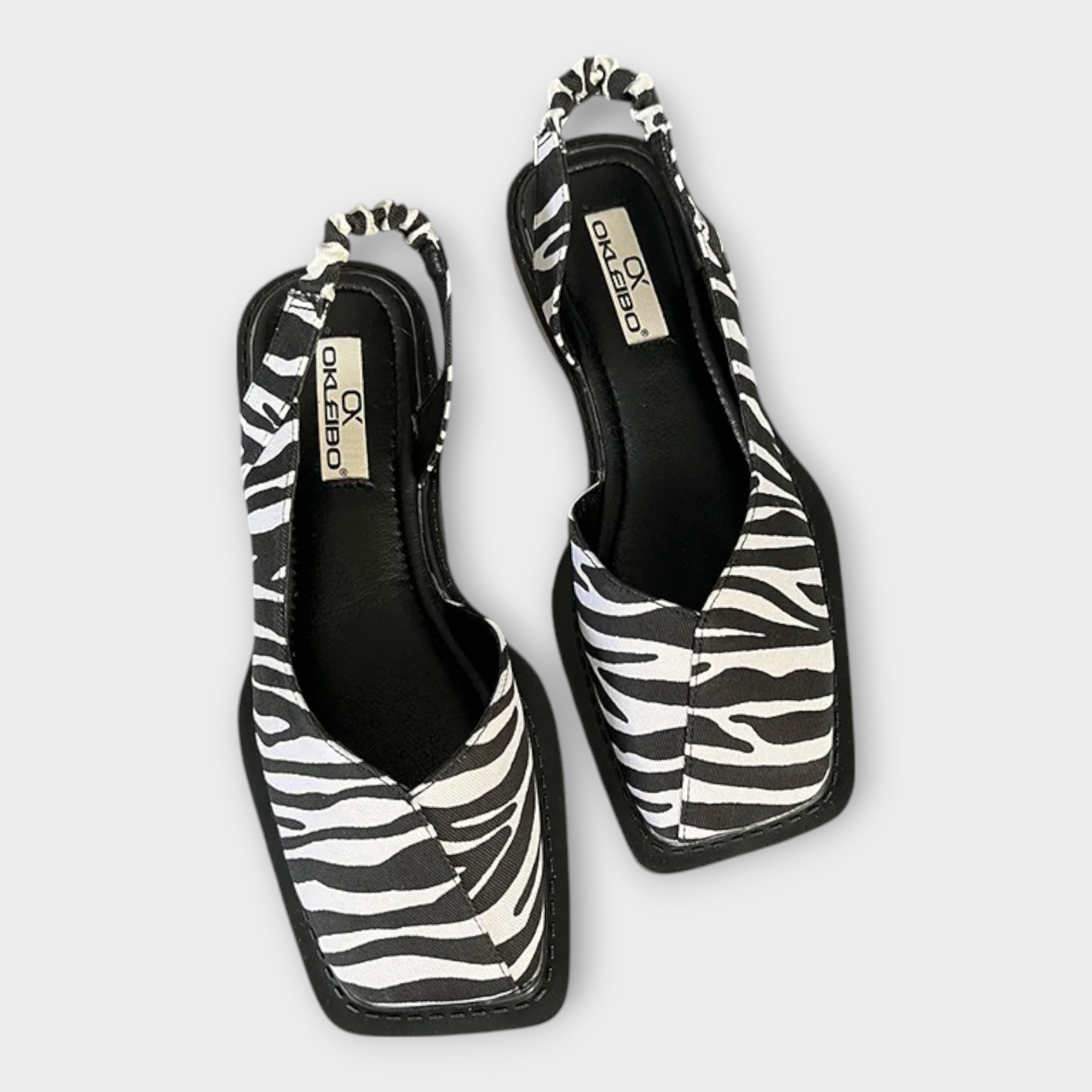 Similicuir Mocassins avec Talon Élastique