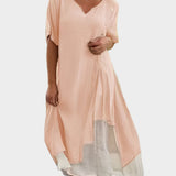 Robe Maxi Élégante en Couleur Unie