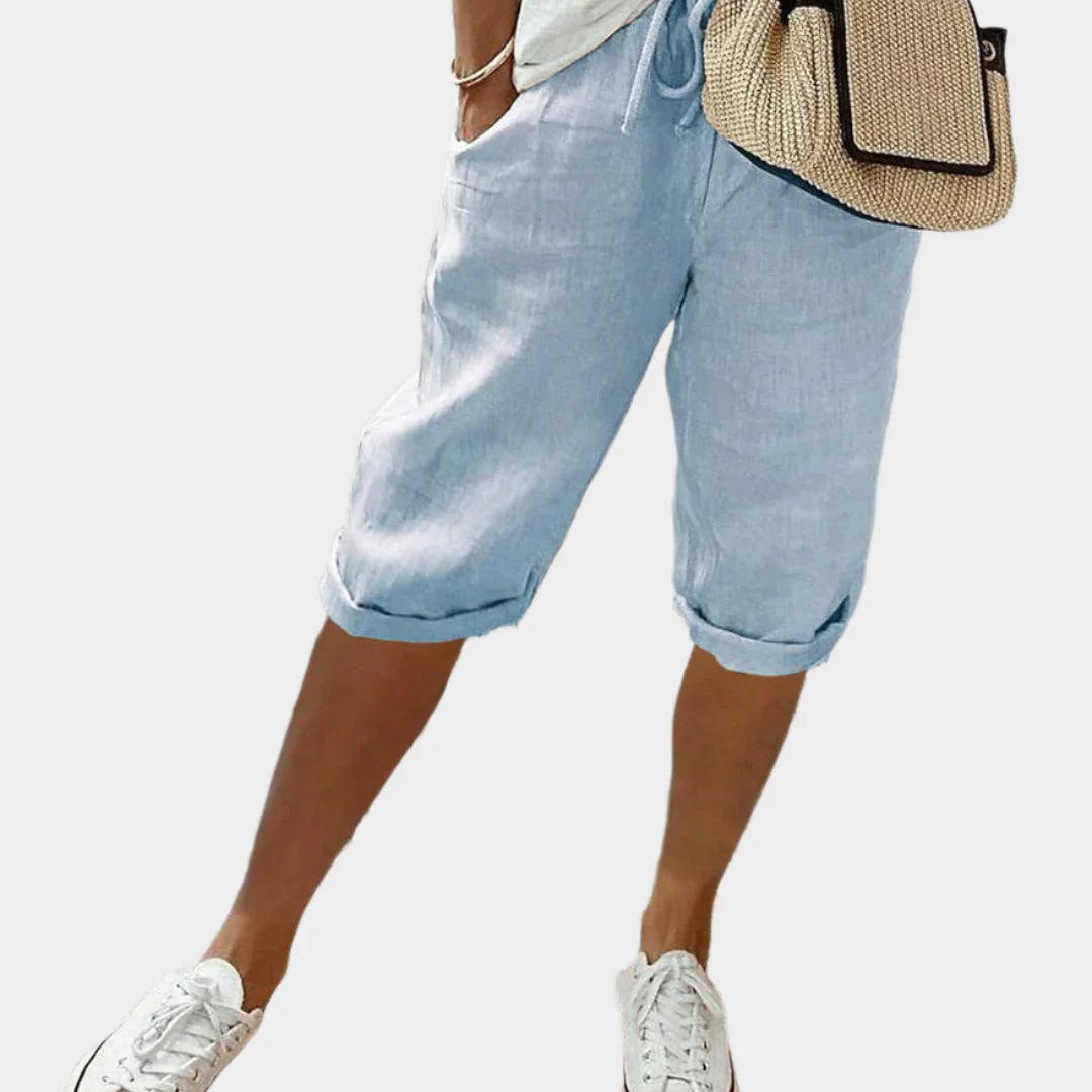 Élégant Pantalon en Lin pour Femme