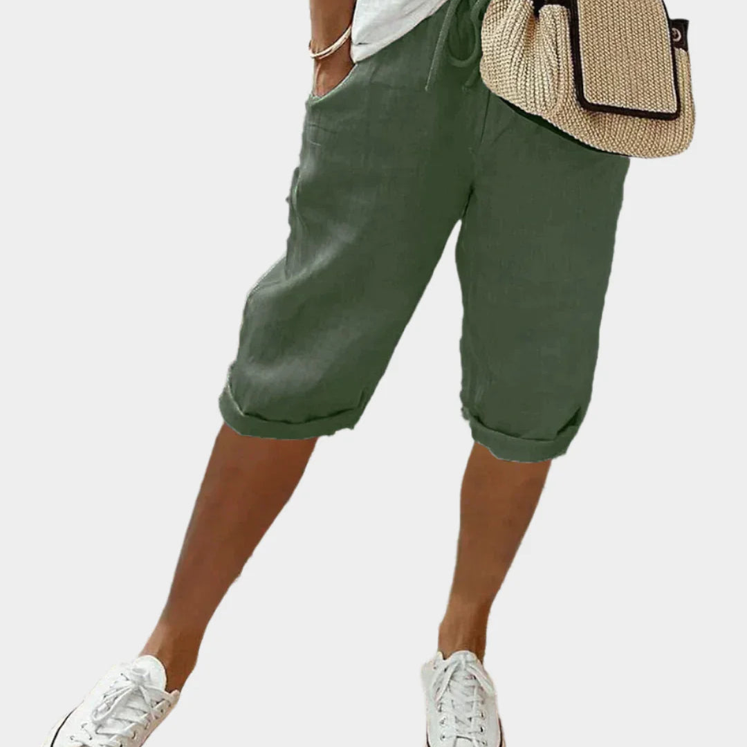 Élégant Pantalon en Lin pour Femme