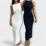 Robe élégante longue sans manches