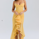 Elma | Robe à Volants Froncés Élégante