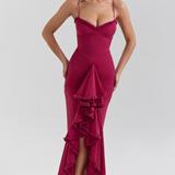 Elma | Robe à Volants Froncés Élégante