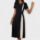 Robe Midi Noir et Blanc Élégante