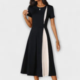 Robe Midi Noir et Blanc Élégante