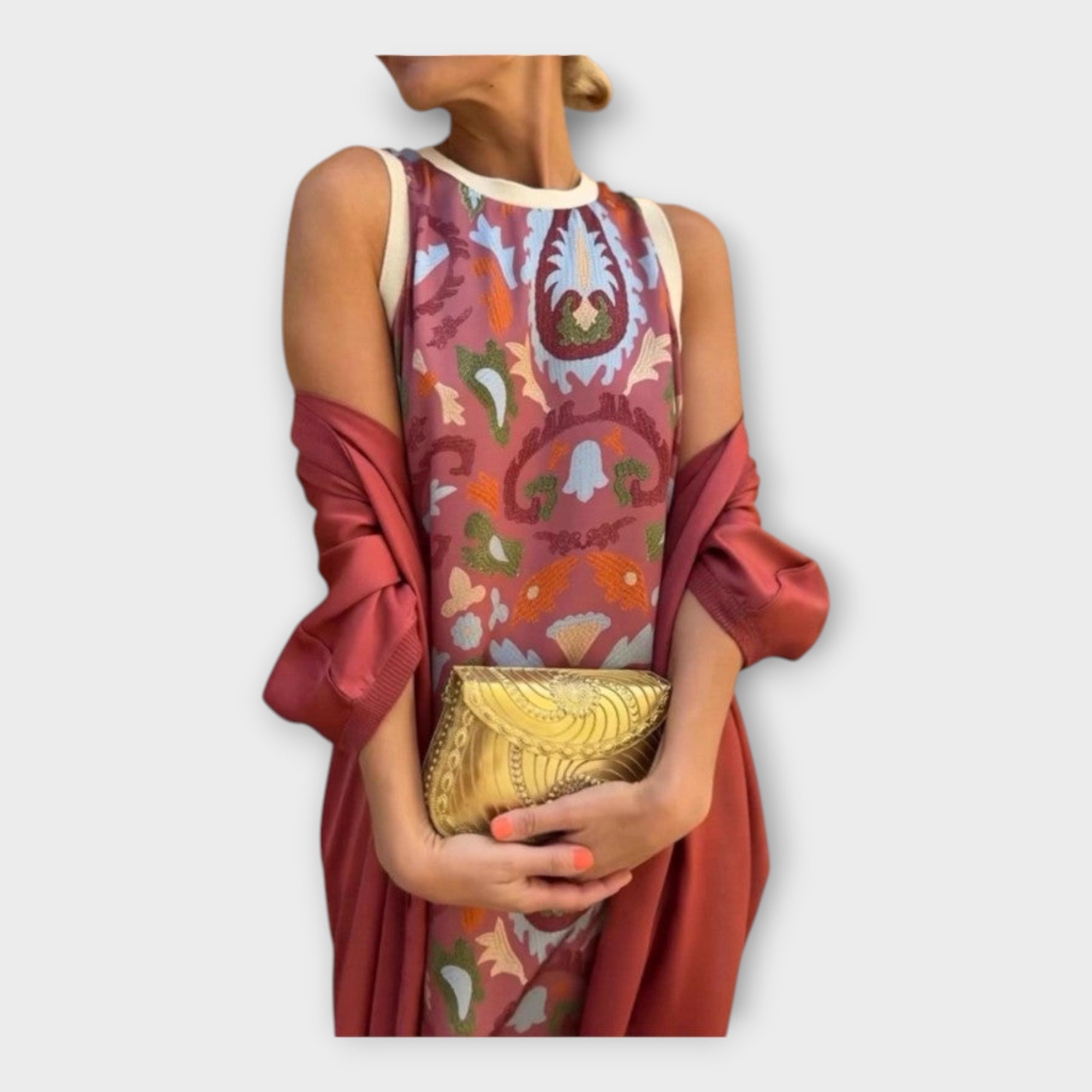 Robe Chic aux Motifs Éblouissants