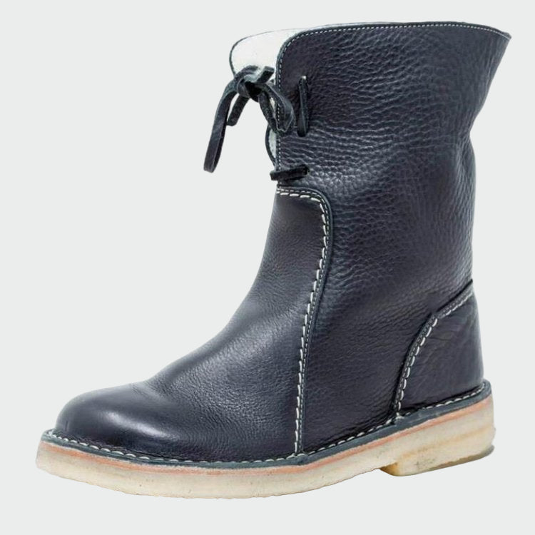 Bottines en cuir étanches avec doublure en laine
