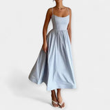 Robe Mini à Décolleté Rond et Bretelles