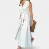 Robe Midi à Col Élégant