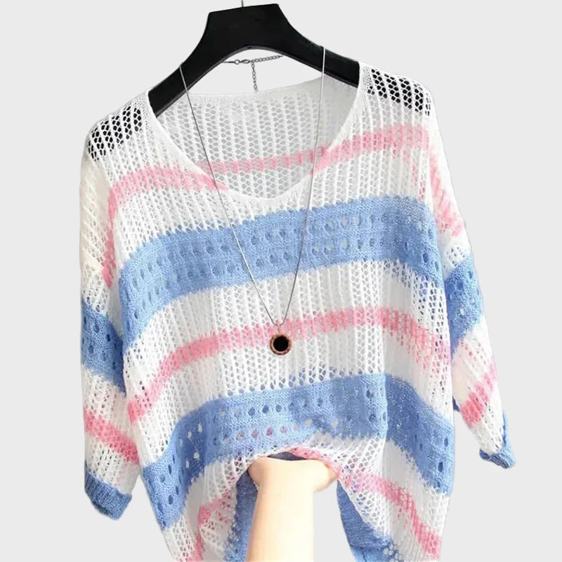 Pull en Tricot Léger avec Découpes
