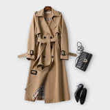 Classique Long Trench Coat avec Ceinture