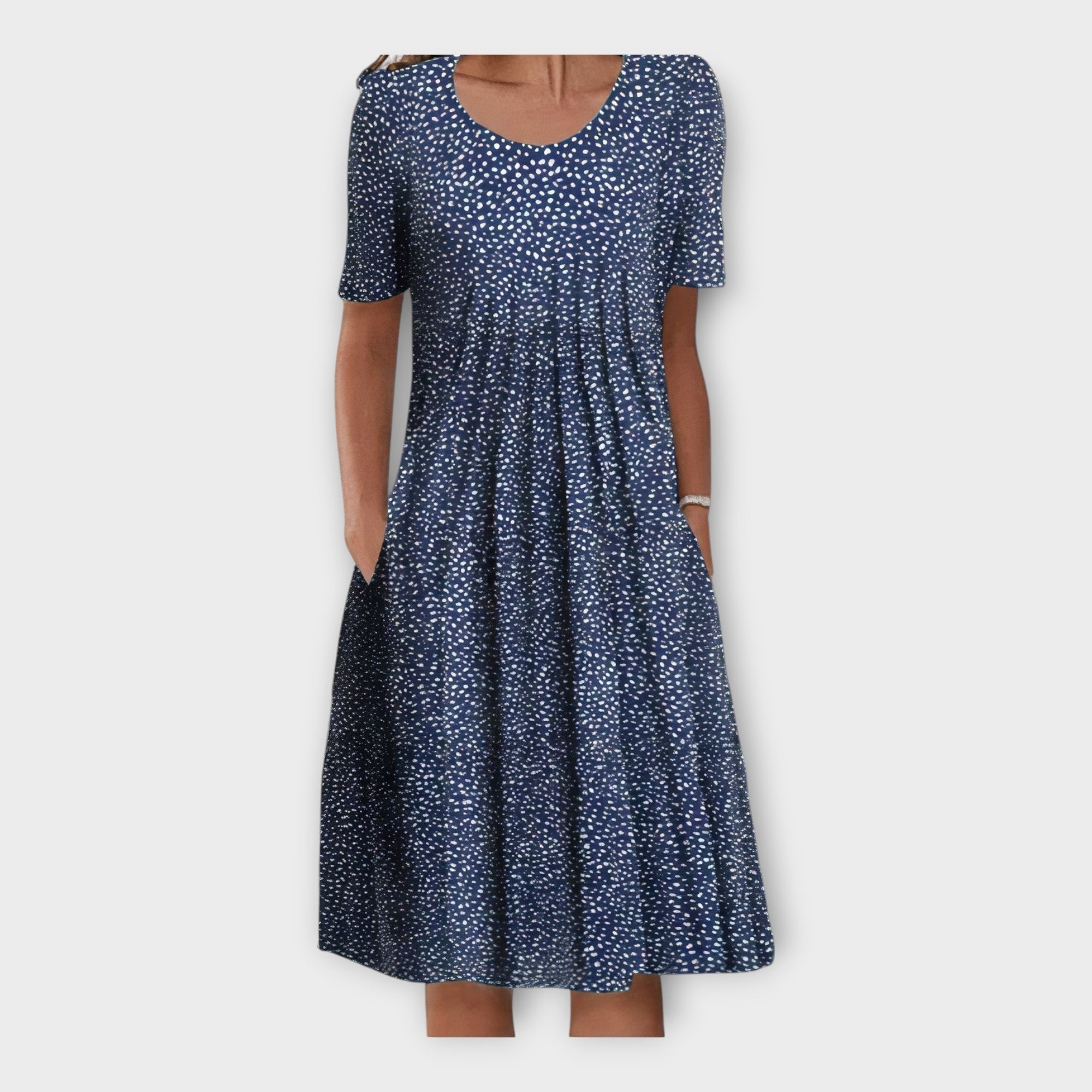 Robe Fleurie à Manches Courtes