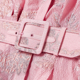 Beatrice™ | Robe Rose avec Manches Bouffantes