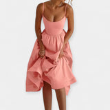 Robe Mini à Décolleté Rond et Bretelles