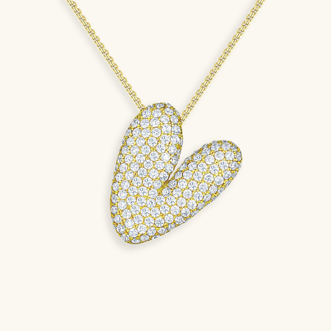 Melanie – Collier en or avec double cœur