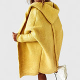 Confortable Gilet Tricoté avec Capuche