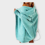 Pull Tricoté à Capuche