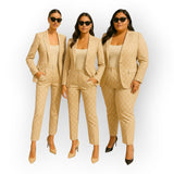 Ensemble chic de blazer et pantalon au design minimaliste