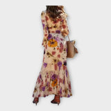 Robe maxi au motif floral raffiné