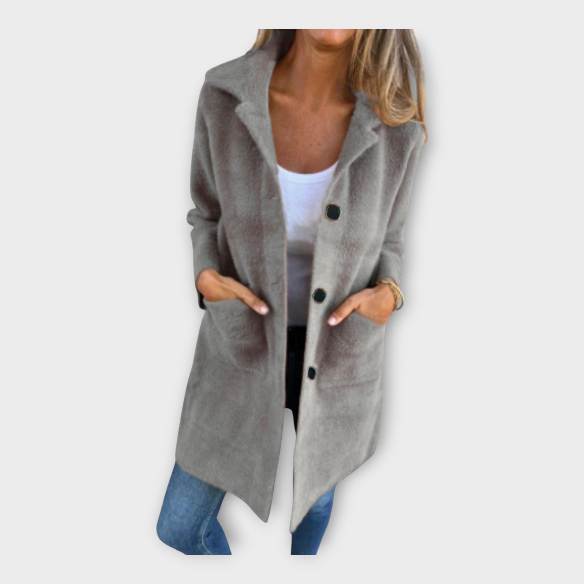 Veste en Laine avec Fermeture Chic