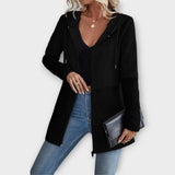 Veste Chic à Capuche avec Accents Contemporains