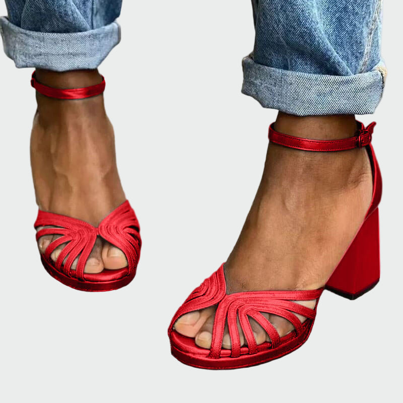 Bicolore Sandales à Talon