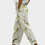 Chic Pantalon Décontracté à Motifs