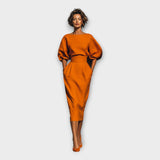 Robe chic au design épuré et à l'esthétique minimaliste