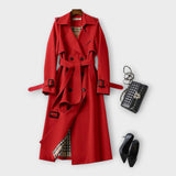 Classique Long Trench Coat avec Ceinture