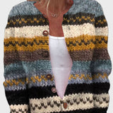 Pull Gilet Tricoté à Motifs