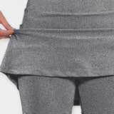 Short taille haute avec jupe intégrée